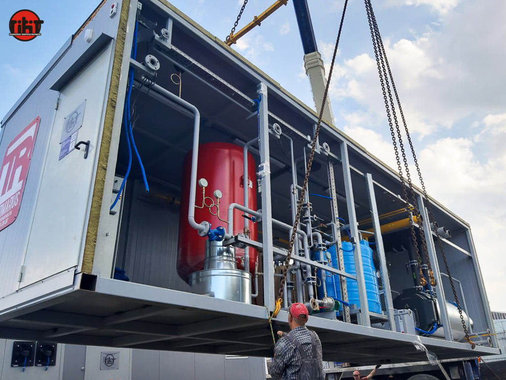 Погрузка модульной котельной